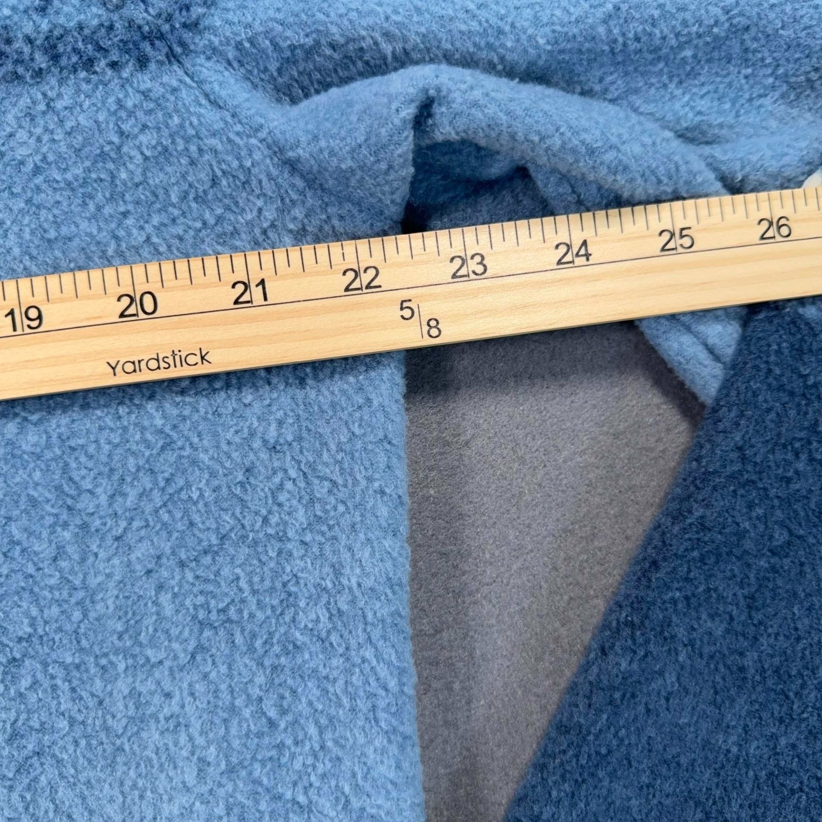 Global Gold Fleece Quarter Zip Pullover Medium Blue Fair Isle Sweater — image 5 of 8